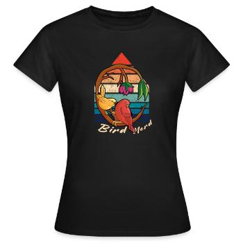 Bird Nerd Bird Watcher Birding - T-shirt Femme - noir - Devant - AI Model Female 172 dark (172cm)