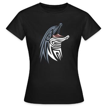 Dauphin tribal - T-shirt Femme - noir - Devant - AI Model Female 172 dark (172cm)