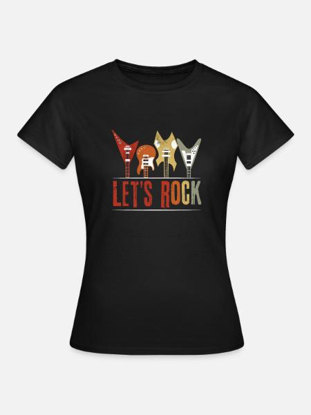 Rockgitarre - Frauen T-Shirt - Schwarz