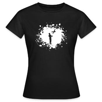 Model airplane model maker airplane gift - Women's T-Shirt - black - Front - AI Model Female 172 dark (172cm)