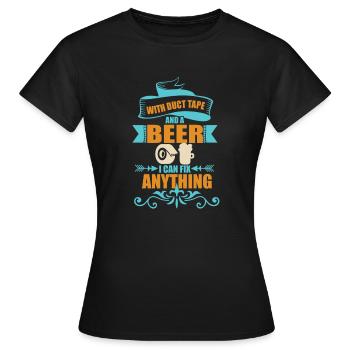 Fun fun with beer - Women's T-Shirt - black - Front - AI Model Female 172 dark (172cm)