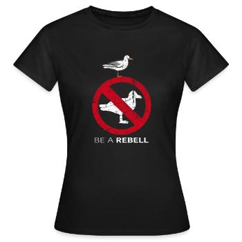 Soyez un signe d'interdiction de la liberté de la liberté rebelle Seagull - T-shirt Femme - noir - Devant - AI Model Female 172 dark (172cm)