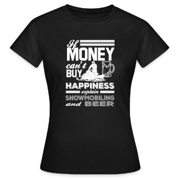 Motoneige Motoneige - T-shirt Femme - noir - Devant - AI Model Female 172 dark (172cm)