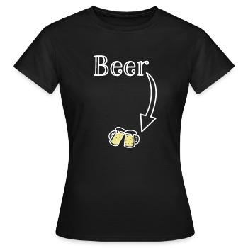 Bier Baby Schwangerschaft T-Shirt | Mutterschafts-T-Shirt | - Frauen T-Shirt - Schwarz - Vorne - AI Model Female 172 dark (172cm)