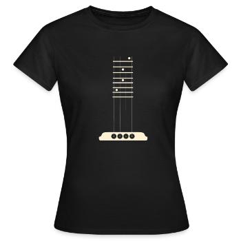 Cadeau d'amant de guitare basse de musicien de frette de guitare basse - T-shirt Femme - noir - Devant - AI Model Female 172 dark (172cm)