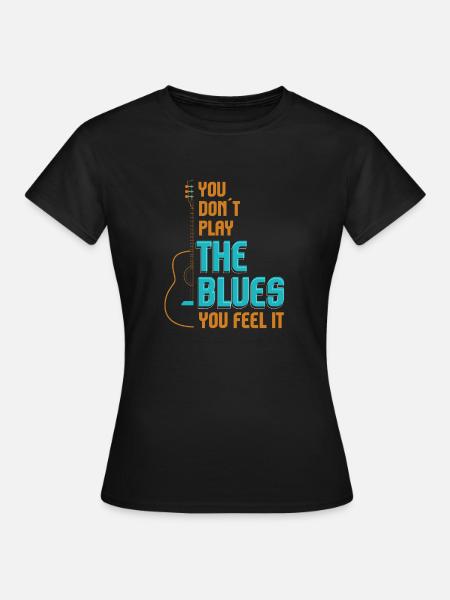 Blues Music Band Lover Guitar Teacher Blues - T-shirt Femme - noir