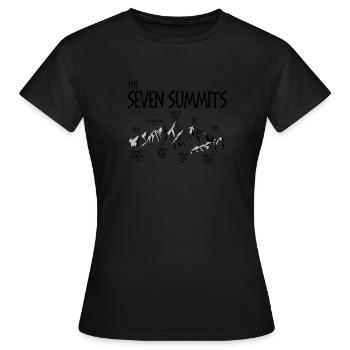 The Seven Summits - Women's T-Shirt - black - Front - AI Model Female 172 dark (172cm)