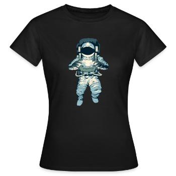 L'astronaute - T-shirt Femme - noir - Devant - AI Model Female 172 dark (172cm)