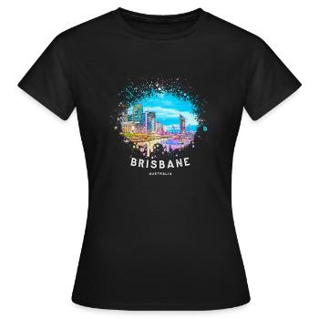 Il montre la merveilleuse ville de Brisbane design - T-shirt Femme - noir - Devant - AI Model Female 172 dark (172cm)