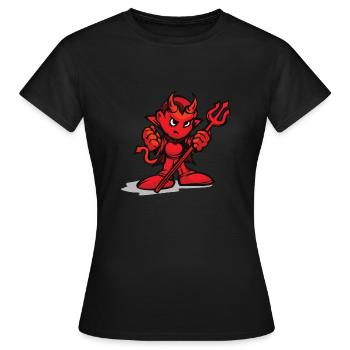 Le petit diable rouge - T-shirt Femme - noir - Devant - AI Model Female 172 dark (172cm)