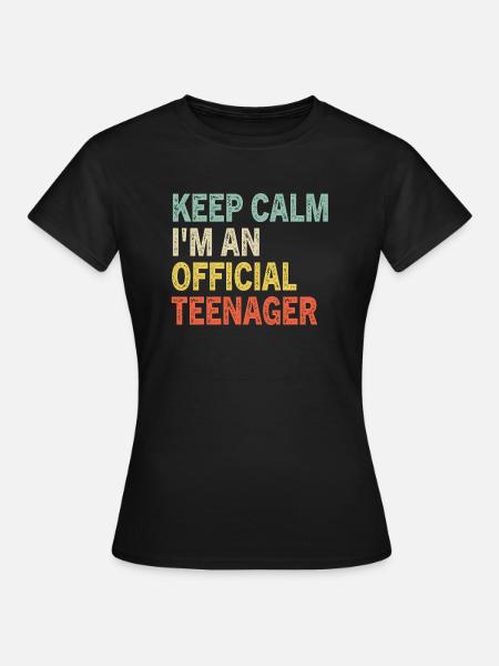 Keep Calm Birthday Official Teenager 13th Birthda - T-shirt Femme - noir