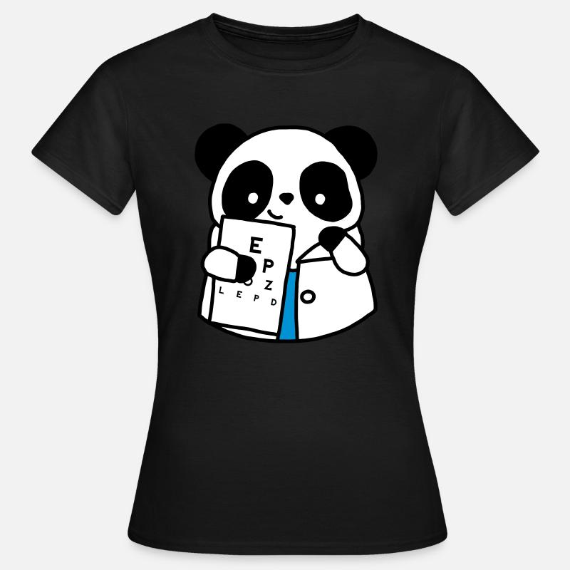 Panda ottico ortottista oculista - Maglietta da donna - nero
