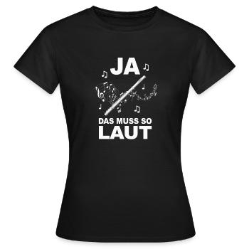 Querflöte Querflöten Flöte Flötenspieler - Frauen T-Shirt - Schwarz - Vorne - AI Model Female 172 dark (172cm)