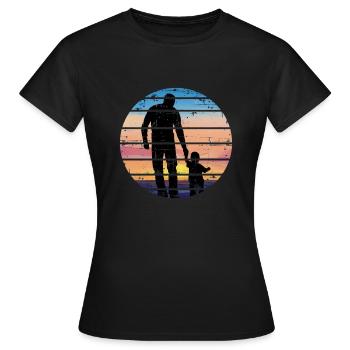super papa - T-shirt Femme - noir - Devant - AI Model Female 172 dark (172cm)