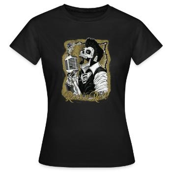 rocknroll - Women's T-Shirt - black - Front - AI Model Female 172 dark (172cm)
