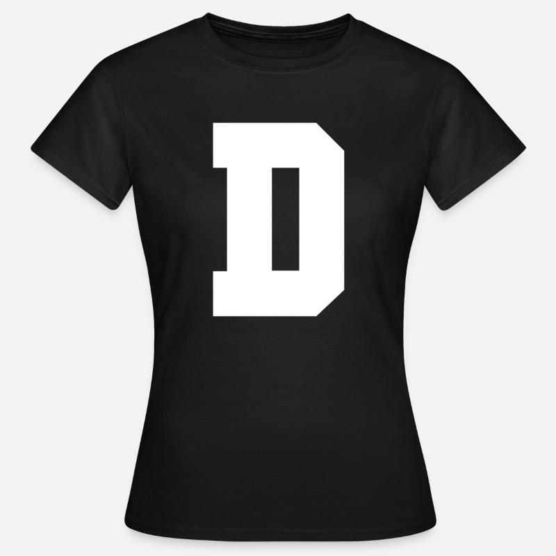 Letter D - Women's T-Shirt - black