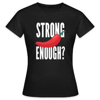 Chilischote - Frauen T-Shirt - Schwarz - Vorne - AI Model Female 172 dark (172cm)