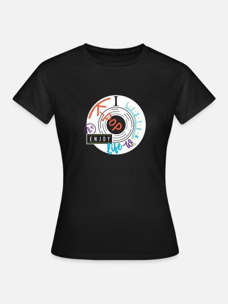 J’ai une liste de K-pop... K-Pop - T-shirt Femme - noir