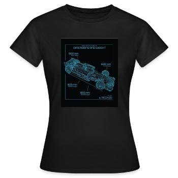 Voiture de course Voiture de course Pilote de course - T-shirt Femme - noir - Devant - AI Model Female 172 dark (172cm)