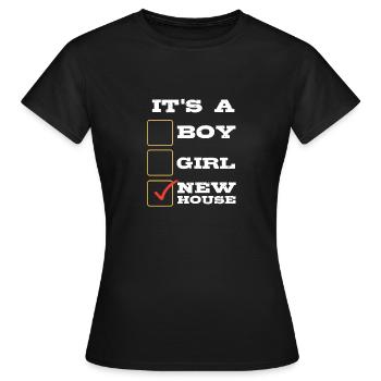 Hauseigentümer Hausbesitzer Bauherr Geschenk Haus - Frauen T-Shirt - Schwarz - Vorne - AI Model Female 172 dark (172cm)