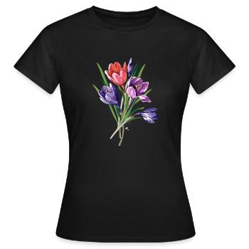 Crocus de l’image - T-shirt Femme - noir - Devant - AI Model Female 172 dark (172cm)