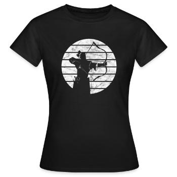 Tir à l’arc Arc Arc - T-shirt Femme - noir - Devant - AI Model Female 172 dark (172cm)