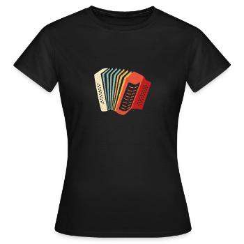Accordéon accordéon accordéon - T-shirt Femme - noir - Devant - AI Model Female 172 dark (172cm)