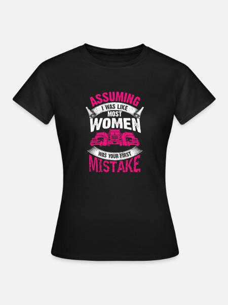 Nainen Kuorma-auton kuljettaja Tyttö Vaatteet - Dame-T-shirt - sort