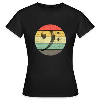 bass clef - Women's T-Shirt - black - Front - AI Model Female 172 dark (172cm)
