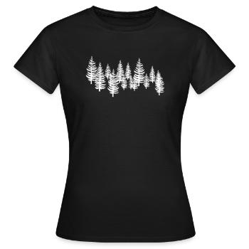White Tree Trees - Women's T-Shirt - black - Front - AI Model Female 172 dark (172cm)