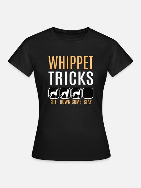Whippet Tricks propriétaire de chien t-shirt - T-shirt Femme - noir