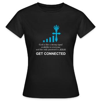 Le révérend | Don prêtre | Katholisch - T-shirt Femme - noir - Devant - AI Model Female 172 dark (172cm)