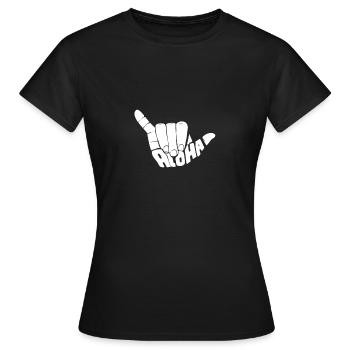 Aloha Surfer Surfen Hawaii Honolulu Maui Geschenk - Frauen T-Shirt - Schwarz - Vorne - AI Model Female 172 dark (172cm)