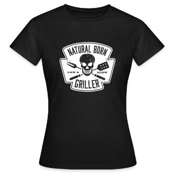 Natural Born Griller - Grillen BBQ Steak Barbecue - T-shirt Femme - noir - Devant - AI Model Female 172 dark (172cm)