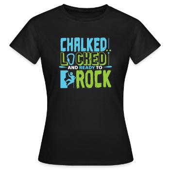 Climb the rock - Women's T-Shirt - black - Front - AI Model Female 172 dark (172cm)