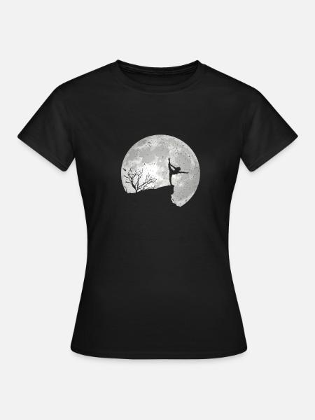 Turnen Gymnastik Geräteturnen Kunssturnen Mond - Frauen T-Shirt - Schwarz
