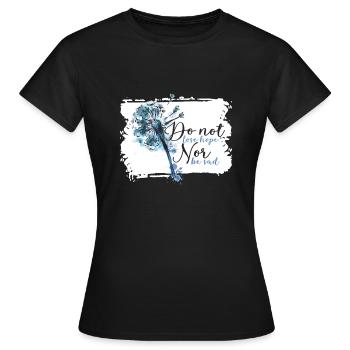 Pusteblumen Pusteblume Löwenzahn Blume Wildkraut - Frauen T-Shirt - Schwarz - Vorne - AI Model Female 172 dark (172cm)