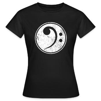Bass Clef Bassist Bass Player Musician - T-shirt Femme - noir - Devant - AI Model Female 172 dark (172cm)