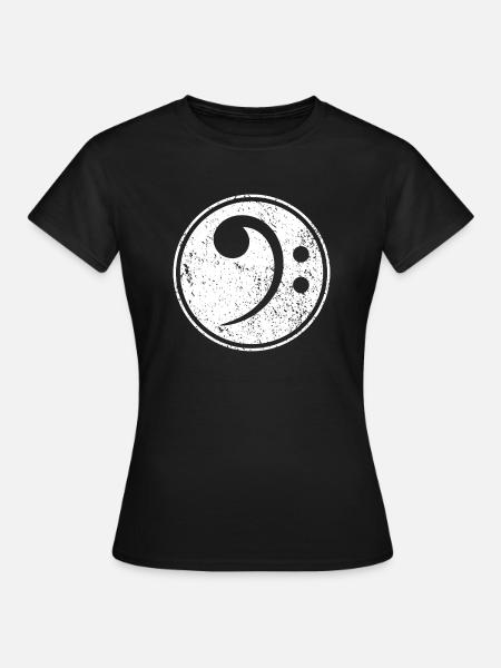 Bass Clef Bassist Bass Player Musician - T-shirt Femme - noir