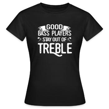 Bass Player Musician - T-shirt Femme - noir - Devant - AI Model Female 172 dark (172cm)