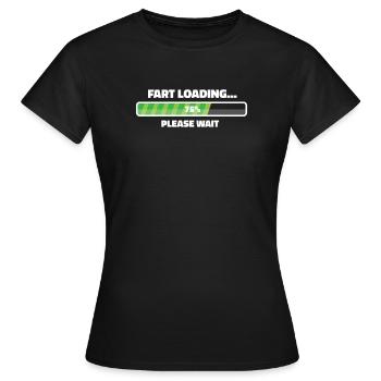 Fart Loading Funny Rude Joke Fart - T-shirt Femme - noir - Devant - AI Model Female 172 dark (172cm)