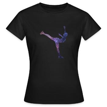 Patins de patinage de patinage artistique - T-shirt Femme - noir - Devant - AI Model Female 172 dark (172cm)