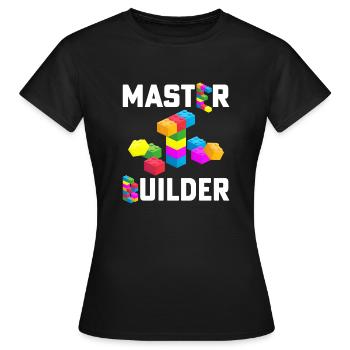 Kids Cool Master Builder Block Building pour papa - T-shirt Femme - noir - Devant - AI Model Female 172 dark (172cm)