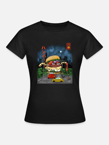 Burger - Frauen T-Shirt - Schwarz