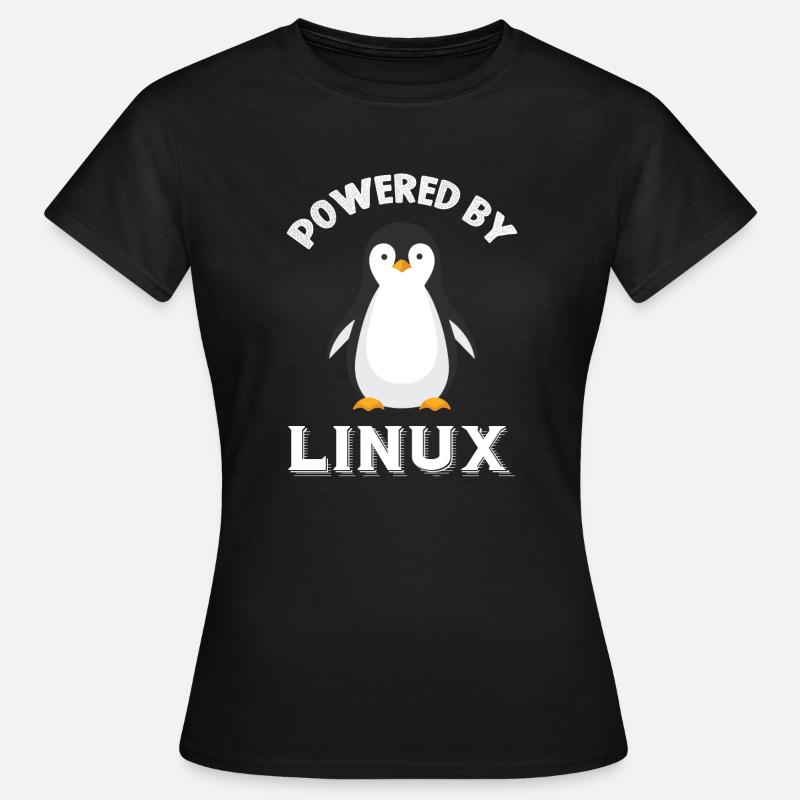 Supporté par Linux - T-shirt Femme - noir