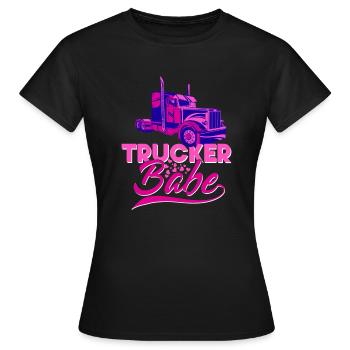 Camionneur camion routier chauffeur de camion professionnelle travail conducteur - T-shirt Femme - noir - Devant - AI Model Female 172 dark (172cm)