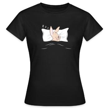 Pyjama pyjama lapin - T-shirt Femme - noir - Devant - AI Model Female 172 dark (172cm)