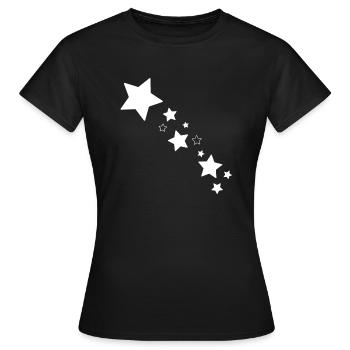 Étoile étoile étoile - T-shirt Femme - noir - Devant - AI Model Female 172 dark (172cm)