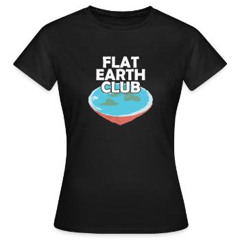Flat Flat Earth Flat Earth Conspiracy - Women's T-Shirt - black - Front - AI Model Female 172 dark (172cm)