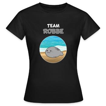 Team Robbe süß Tier Seelöwe cartoon lustig - Frauen T-Shirt - Schwarz - Vorne - AI Model Female 172 dark (172cm)